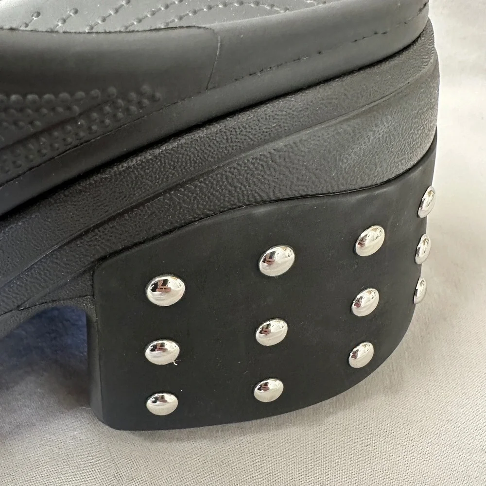 Crocs Siren Studded Platform‎ Clog Mule Black Mens Size 11 Goth Bratz